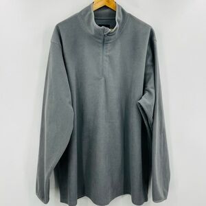 Wrangler Gray Waffle Pattern 3/4 Zip Lightweight Transitional Fleece Top Men XXL